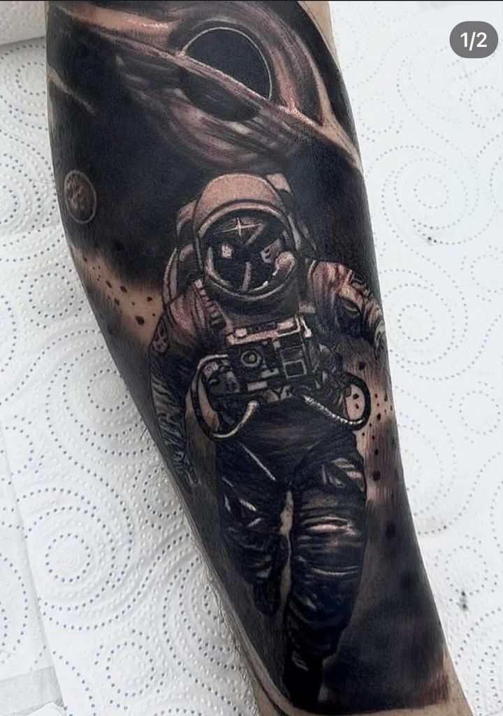 Astronaut and Black Hole